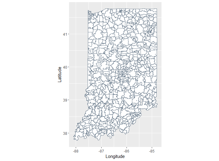 Indiana Map of Zip Code