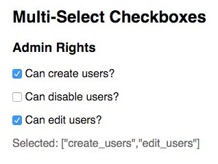 Multi-select checkboxes