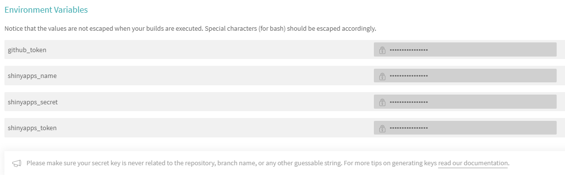 Travis CI Settings